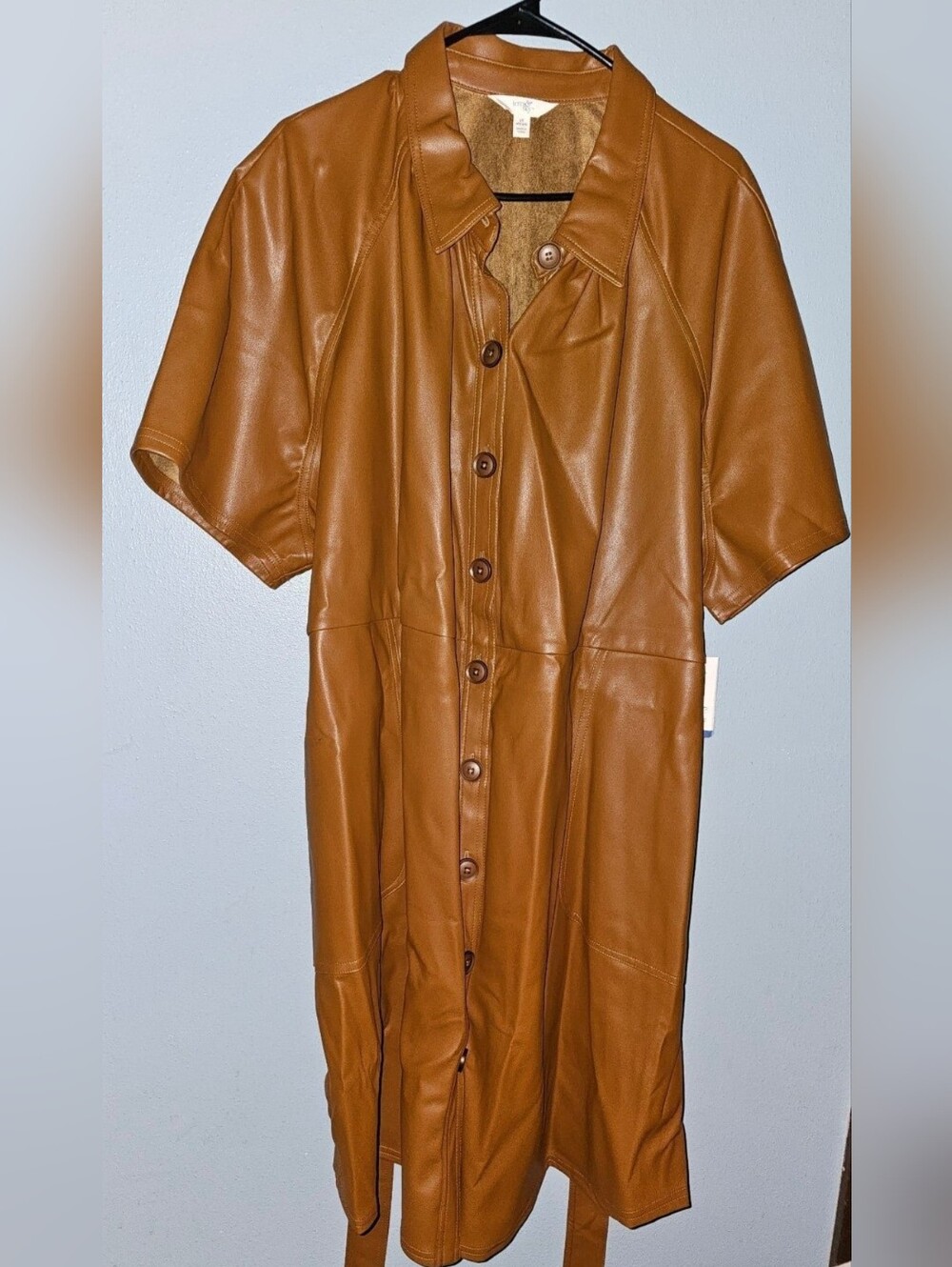 Plus Size Vegan Leather Dress NWT - Picture 2 of 6